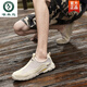 Specht Summer Mesh Schuhe Hohlige Herrenschuhe atmungsableer dünne leichte Maschenschuhe Herren lässige Schuhe Weiche Sohle Sneakers A681 Khaki 38