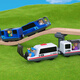 Kinderspielzeug-Zugspuren leuchtet Simulation Boy Train Hochgeschwindigkeitszug Modell Sound Harmony Nummer Weihnachtsstraße Paket Eins