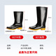 Regenstiefel Herren wasserdichte Schuhe Leichte Gummischuhe Anti-Rutsch-Regenstiefel Überschuhe Kochschuhe xy807 Schwarzer High Tube 42