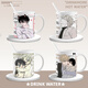 Haowangde Waterside Noche envolvente Copa de agua Lü tai zhou jin yi xuan lu yuanying 2d copa de cerámica regalo de regalo de regalo de alumno Q3882-agua nocturna (taza individual)