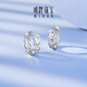 Ming brand jewelry platinum Pt950 platinum earrings for women who want to buy coins as gifts BFH0125 platinum earrings about 2.41 grams
