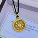The same style of the gold store, the auspicious rotatable eight-treasure compass pendant necklace with diamonds and sand gold, the most popular Valentine's Day gift for Internet celebrities, the eight-treasure compass pendant + gold beads and black rope
