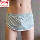 
Catman (MiiOW) men's thong underwear seamless two-piece men's ice silk home pants built-in single-tit positioning casual shorts Military green M 90 to 110 Jin [Jin equals 0.5 kg]