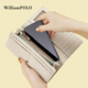 WILLIAMPOLO Wallet Women's Long 2025 New Genuine Leather Clutch Large Capacity Multi-Card Slot Card Bag Chinese Valentine's Day Gift White Gift Box Packaging