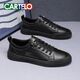 Katile crocodile men's shoes for summer breathable low-top white shoes with one foot, trendy shoes, sports and casual leather shoes for men EY6624 white 38