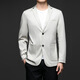 MAGIOPY luxury high-end brand men's small suit spring and autumn new casual suit young and middle-aged fashion single-layer top jacket Khaki L