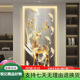 Chengzai Fugui Elk Living Room Decoration Painting Light Luxury Atmospheric LED Lights Directly opposite the door Wall Mural Painting Hallway Hanging Painting T12859 50*100 (Suggested 0.7-0.8 meters wall 4
