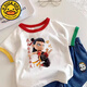 G.Duckkids Kinder reines Baumwoll-Kurzärmel-T-Shirt im Sommer Nezha 2025 Neue Jungen und Mädchen mit halben Ärmeln kleine und mittelgroße Kinder-T-Shirt Drei-Farben Kurzärärt (736 Nezha) 100 cm