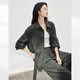 Diálogo Retro Traje de camisa suelta para mujeres 2025 Camisa de lino Outumn Nuevo pantalones de patas anchas Slack Set de dos piezas Green M