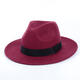Gisellen popping hat hip-hop performance hat small top hat male British jazz hat small Korean style hip-hop performance burgundy adult M (56-58cm)