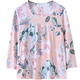 Zhidou Dou Middle-aged and Elderly Cotton Silk Pajamas Women can wear grandma long-sleeved single-piece tops for mothers and elderly people in summer [2 single-piece tops] 5168+5155 (40 fabrics are softer XL Recommended 80-105Jin [Jin equals 0.5 kg]