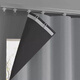 Halodn Vorhang Blackout Stoff Haken Vorhang No -Punch Blackout Vorhang Haken Schlafzimmer Badezimmer Fenster Vermietung Sonnenschutz Vorhang - Haken - Grau - 1,5 m*1,8 m [verbessertes flaches Hangsmodell, S -Haken, keine Spur]