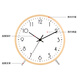 Hense solid wood clock simple living room clock desktop clock ornament display table clock HD08 white plate 10 inches