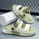 
Summer travel and driving casual dual-purpose slippers for men wearing flip-flops trendy and versatile beach sandals for men (AM) 25L5 Mint Green 42 Double size 42-43