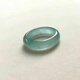 RSRDDY old phoenix jadeite ring plain ring jade ice blue water ring men and women ancient style thin strips women's style real jade ring mouth 21 (inner diameter 19.3MM)