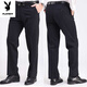 
Playboy (PLAYBOY) Spring and Autumn and Winter Thick Middle-aged Casual Pants Men's Pants Middle-aged and Elderly High-waist Loose Straight-Piece Father's Trousers Adding Fleece 16851 Thickened 28 (2.16 feet waist circumference) 80-89Jin[Jin equals 0.5 kg]