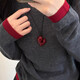 Koreanische Fieber Bloggerin gleiche Liebe Anhänger Halskette Langes Pullover Ketten Kette Female Accessoires Schlüsselbein Kette Halskette Schmuck [rot] Öldrop Geometrische Liebe Halskette