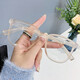 Midai Frame Anti-Blue Light Flat Mirror Unface Artifact versatile men and women same style Internet celebrity anti-Blue Light Glasses 15940 Bright Black Frame [Glass Box + Mirror Cloth] Anti-Blue Light Extra