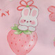 Pure cotton three-piece kindergarten quilt set, baby entry quilt cover, six-piece baby and child nap set, pure cotton, strawberry rabbit, pure cotton, breathable, soft and comfortable, single quilt cover 120*150cm