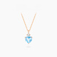 COASZE Mu Can Glacier Heart Island 18k gold love blue topaz necklace diamond gift to girlfriend birthday blue topaz necklace