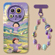 BMAD Cherry Maruko convient à la caisse de téléphone portable Xiaomi 15ultra 15Utra Silicone Mi Full 14 mètres 15U 2025 Nouvelle mode Lumière Luxury High Apparence [NM15604 Boule Aways Wheat Field] Silicone Soft Shell + Hanging Chain C57 Xiaomi 15ultra