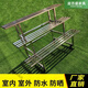 Ting Parkson Edelstahl Balkon Blumenregal Schmiedeeisen-Treppe Treppe bodenstörende mehrschichtige Sukkulente Wohnzimmer Aufbewahrung Outdoor-Dekoration Blumentopf Rack, dreischichtige verdickte, tragende 800 Jin [Jin gleich 0,5 kg] verdickt 150 cm lang