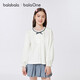 Bala BalaOne Girls' Shirt Children's Long Sleeve Autumn Clothing Fungus Soft, Sweet and Cool Antibacterial White 10101 110