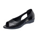Zulijian Master beef tendon sole for women, soft leather flat sole comfortable fish mouth shoes, versatile hollow mother shoes, wedge-worn women's sandals fashion sandals Wenzhou Huidong not tired feet, hole shoes outside - black 35 sandals for women 2025 new style