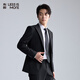 Lilang Wool Blended Suit Men's Fashion Simple Business Commuting Suit Black 175A