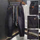 Hailan Home's Men's Cool Jeans Spring y Autumn New Elastic Band STRING HAREN HAREN RESISTENTE RESISTENTE 878 AZUL Y GRIS 2XL