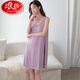 Langsha 2025 New Nightgown for Women Summer Modal Ice Ribbon Chest Vest Ropa del hogar Pajamas delgadas WT13601 [con almohadilla de cofre] M Estilo de mujeres [80-100Jin [Jin equivale a 0.5 kg]]