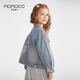 Mamimaca Momoco Girls Denim Chaqueta de mezclilla Chaqueta de mezclilla para niños Denim Azul 130