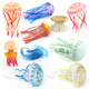 
Simulated jellyfish jellyfish model ornament for the sky jellyfish marine life children's cognitive soft glue aquarium decoration landscaping T15904 jellyfish 26g