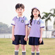 Chaomengcheng Primary School Uniforms Summer Children's Short-Sleeve Class Uniform Set Performance Clothes Kindergarten Clothes Summer Clothes Graduation Photo Customized 6623 Red Women's Set 100 Recommended height 90cm