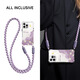 Fleurs de peinture à l'huile adaptées à la pomme 16 boîtier de téléphone mobile iPhone15Promax15 Lanyard anti-automne à quatre coins 14 Nouveau tempérament à quatre coins Lanyard-Zy11991 Short Lanyard iPhone_16E