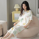 Fenten pajamas for women in summer pure cotton short-sleeved cropped pants can be worn on the outside sweet and casual cotton women's home clothes 9882 breastless pad [pure cotton] 2XL Recommended 140-155 Jin [Jin equals 0.5 kg]