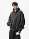 OEMG heavyweight 400G velvet thickened hooded sweatshirt for men in autumn and winter American high street jacket trendy brand loose hoodie black XL recommended 110-130Jin Jin equals 0.5 kg