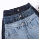 Hkwz hellblaue weite Beinjeans für Frauen 2025 Sommerdünnstil ausgedehnt, hohe hohe Taille lose schlanke Bodenhosen Sommerlicht Blau [verlängerte Version] 9923-8 Dünn 26 80-95jin [Jin gleich 0,5 kg]