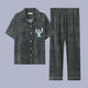 
Septemberg (SEPTWOLVES) pajamas men's summer pure cotton short-sleeved trousers summer cardigan thin large size student youth home clothing set G3884 blue (short-sleeved) XL [recommended 120-140Jin [Jin equals 0.5 kg]]