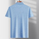 
Hailan special offer daddy suit summer lapel ice silk short-sleeved T-shirt for middle-aged and elderly men thin T-shirt for elderly people half-sleeved ice silk-9851 gray real pocket L 50/170
