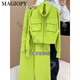 Magiopy International Luxury High-High Gash Greats Style Cool Vesting Traje de deportes informales para la chaqueta verde frita de moda de primavera para mujeres Set de dos piezas verde (100 Jin es igual a 0.5 kg])