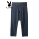 Playboy (Playboy) Corte cola de hilo Single Nuevo estilo Summer Men's Business Business Casual Loose Men's Jeans Trendy Black-723 29