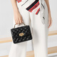 CHARLES&KEITH25秋季新品菱格链条手提斜挎包小方包包女包七夕礼物CK2-50701608 Black黑色 S