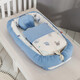 Anti-Druck-tragbare Schutzbabynest dreidimensionale Baumwollbionische Schlafisolation Krippe Korallenorange (mit Quilt) 55*90*15