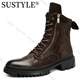Bottes Martin en cuir authentique Martin pour hommes de style britannique