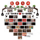 
Haojixiang Corporate Culture Photo Wall Combination Photo Frame Employee Style Honor Display Office Decoration Team 2694 Team Style - Big Red + Coffee + Dark Green Big