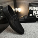 Spider King (ZHIZHUWANG) leather face British driving fashion men's lof bean shoes men's versatile breathable men's shoes soft sole soft leather summer D826 black 39