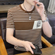 
Vancl Eslite 2025 Men's new summer high-quality round neck short-sleeved T-shirt for fashion trendy striped elastic half-sleeved T-shirt 9898-white 9898-white M Recommended weight 80-100Jin [Jin equals 0.5 kg]