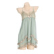 
Gui Ruo (Gui Ruo) Sweet lace with chest pad Deep V Tempting Puffy mesh suspender nightgown outer skirt P3886 green (outer robe + belt, single size