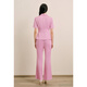 OBBLIGATO Origato Summer Green Fruit Collar D-Buckle Ribbon Asymmetric Top Cherry Blossom Pink Women's Pants S